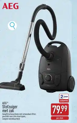 ALDI AEG Stofzuiger met Zak aanbieding
