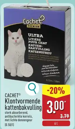 ALDI Cachet klontvormende kattenbakvulling aanbieding