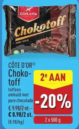 ALDI Côte d'or Chokotoff aanbieding