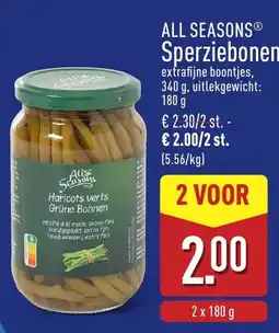 ALDI Sperziebonen aanbieding