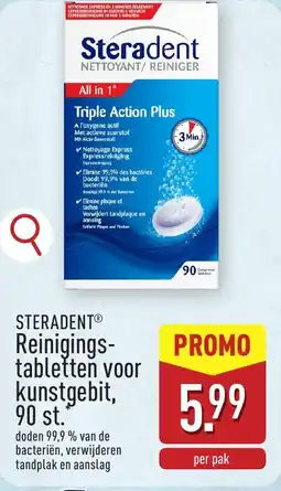ALDI Steradent Reinigingstabletten voor Kunstgebit aanbieding