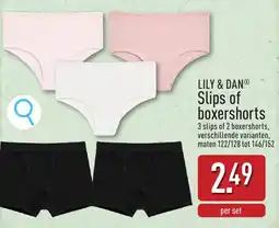 ALDI Lily & Dan Slips of Boxershorts aanbieding