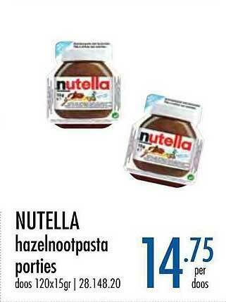 Horeca totaal Nutella Hazelnootpasta aanbieding