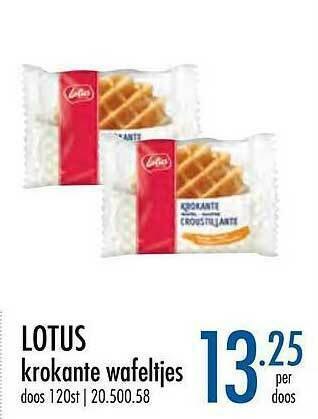 Horeca totaal Lotus Krokante Wafeltjes aanbieding