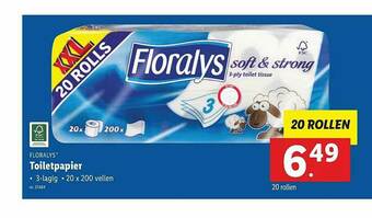 Lidl Floralys Toiletpapier aanbieding