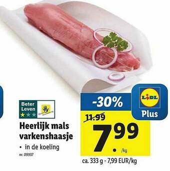Lidl Heerlijk Mals Varkenshaasje aanbieding