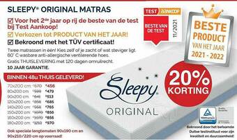 Sleepworld Sleepy Original Matras aanbieding