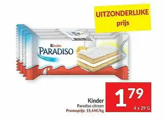 Intermarché Kinder Paradiso Citroen aanbieding