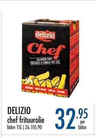 Horeca totaal Delizio Chef Frituurolie aanbieding