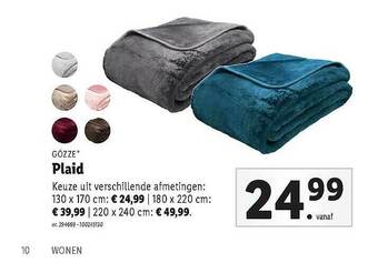 Lidl Plaid aanbieding