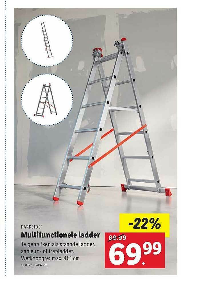 Multifunctionele Ladder promotie bij Lidl