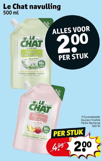 Kruidvat Le Chat navulling aanbieding
