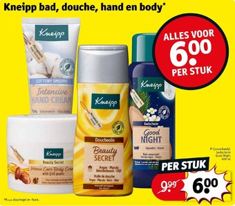 Kruidvat Kneipp bad, douche, hand en body aanbieding