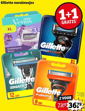 Kruidvat Gillette navulmesjes aanbieding