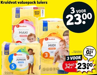 Kruidvat Valuepack luiers aanbieding
