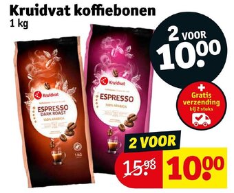 Kruidvat Koffiebonen 1kg aanbieding