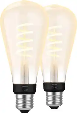 Coolblue Philips Hue Filament White Ambiance Edison XL 2-pack aanbieding