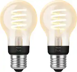 Coolblue Philips Hue Filamentlamp White Ambiance Standaard E27 2-pack aanbieding