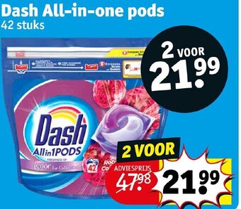 Kruidvat Dash All-in-one pods aanbieding