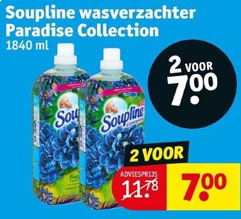 Kruidvat Soupline wasverzachter Paradise Collection 1840ml aanbieding