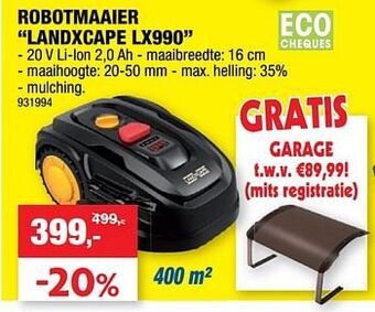 Hubo Robotmaaier landxcape lx990 aanbieding