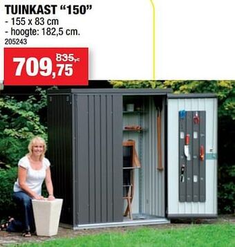 Hubo Tuinkast 150 aanbieding