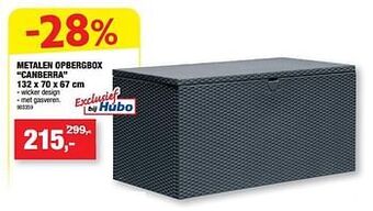 Hubo Metalen opbergbox canberra aanbieding