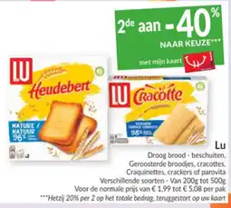 Intermarché Droog brood - beschuiten, Geroosterde broodjes, cracottes, Craquinettes, crackers of parovita aanbieding
