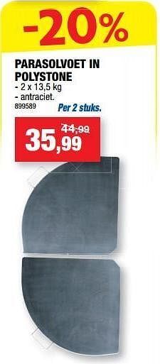 Hubo Parasolvoet in polystone aanbieding