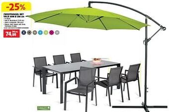 Hubo Zweefparasol met vrije arm aanbieding