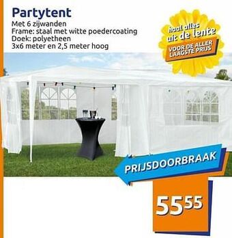 Action Partytent aanbieding
