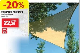 Hubo Zonnezeil driehoek aanbieding