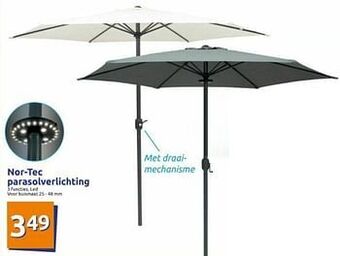 Action Nor-tec parasolverlichting aanbieding