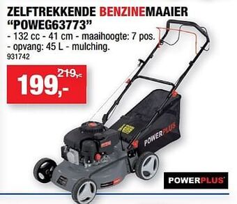 Hubo Powerplus zelftrekkende benzinemaaier poweg63773 aanbieding
