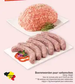 Intermarché Boerenworsten puur varkensvlees aanbieding