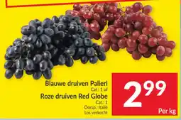 Intermarché Blauwe druiven Palieri Roze druiven Red Globe aanbieding