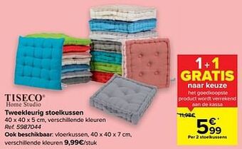 Tweekleurig stoelkussen