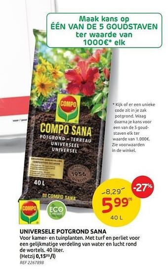 Brico Universele potgrond sana aanbieding