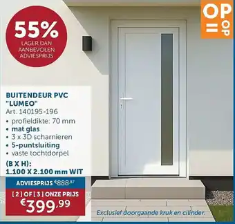 Buitendeur pvc lumeo