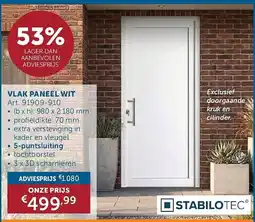 Zelfbouwmarkt Vlak paneel wit aanbieding