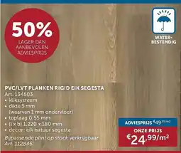 Zelfbouwmarkt Pvc/lvt planken rigid eik segesta aanbieding
