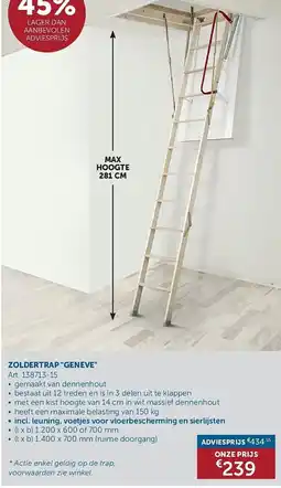 Zelfbouwmarkt Zoldertrap geneve aanbieding