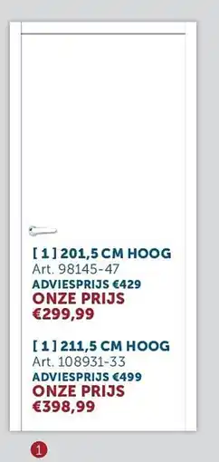 Zelfbouwmarkt Invisible flat afgewerkte deur wit aanbieding