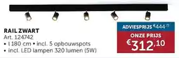 Zelfbouwmarkt Rail zwart aanbieding