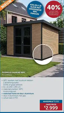 Zelfbouwmarkt Tuinhuis yasmine wpc aanbieding