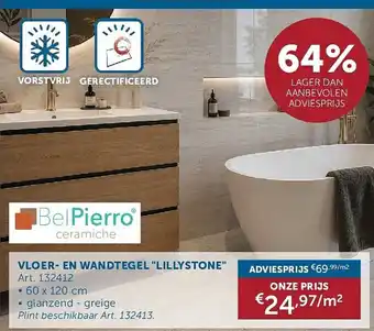 Vloer en wandtegel lillystone