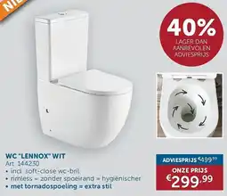 Zelfbouwmarkt wc lennox wit aanbieding