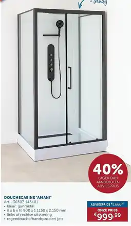 Zelfbouwmarkt Douchecabine "Amani" aanbieding