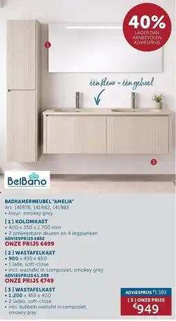 Zelfbouwmarkt Badkamermeubel "Amelia" aanbieding
