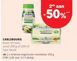Spar Colruyt Carlsbourg boter of room aanbieding